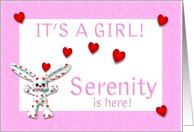 Serenity’s Birth Announcement (girl) card