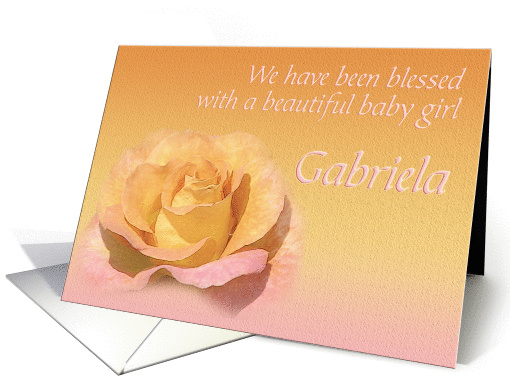 Gabriela's Exquisite Birth Announcement card (387873)