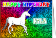 Kyla Unicorn Dreams Birthday card