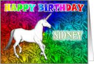 Sidney Unicorn Dreams Birthday card