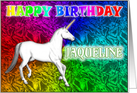 Jaqueline Unicorn Dreams Birthday card
