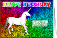 Janet’s Unicorn Dreams Birthday Card