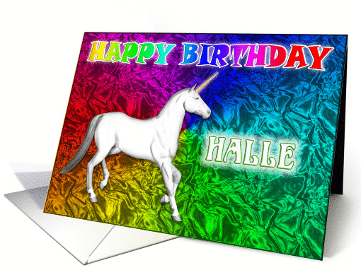 Halle's Unicorn Dreams Birthday card (393100)