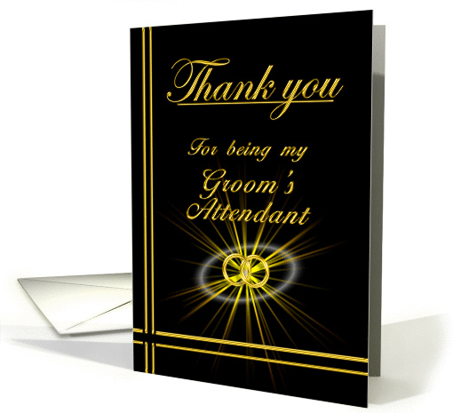 Groom's Attendant Thank you card (394214)