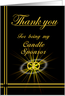 Candle Sponsor Thank you card