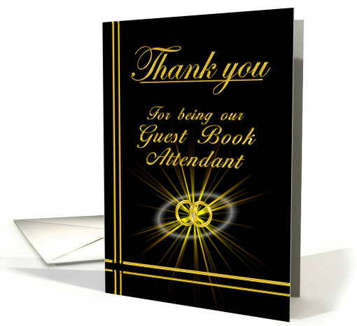 Guest Book Attendant Thank you card (394242)