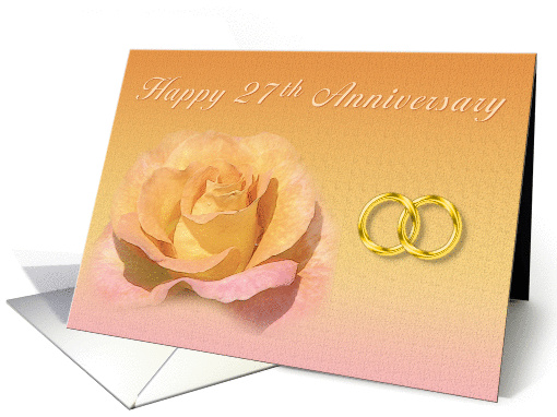 Happy 27th Anniversary card (394877)