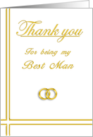 Best Man, Thank you card