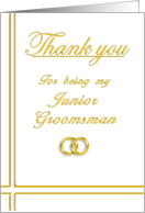 Junior Groomsman, Thank you card