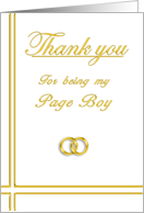 Page Boy, Thank you card