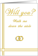 Mother, Please Walk me Down the Aisle card