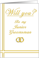 Please Be my Junior Groomsman card