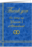 Groom’s Attendant, Thank you card