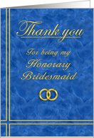 Honorary Bridesmaid, Thank you card