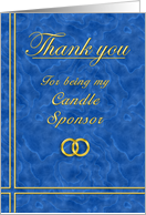 Candle Sponsor, Thank you card