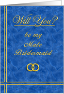 Please Be My Male Bridesmaid card
