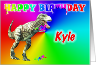Kyle, T-rex Birthday Card eater card
