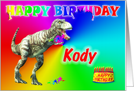 Kody, T-rex Birthday Card Eater card
