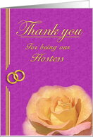 Hostess Thank you card