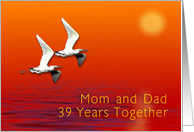 39th Anniversary Mom and Dad card