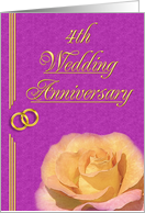 4th Wedding Anniversary card