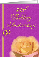 43rd Wedding Anniversary card