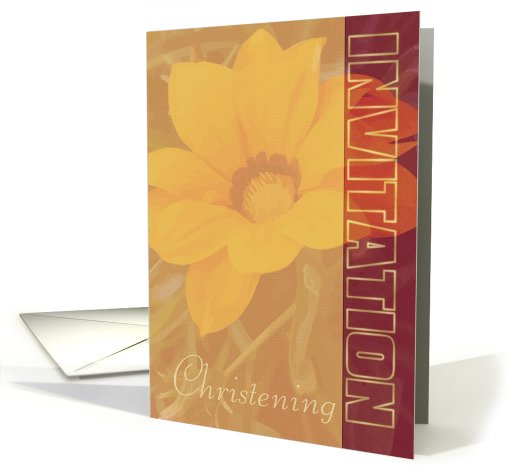 Christening Invitation -Organic Look- card (423271)