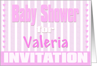 Baby Valeria Shower Invitation card