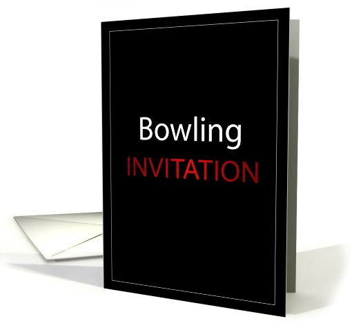 Invitation to a BowlingParty card (441239)