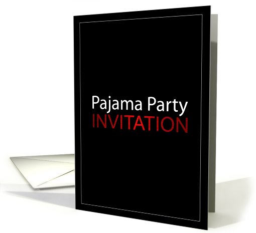 Pajama Party Invitation card (441260)