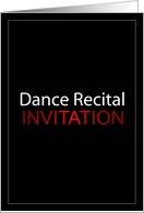 Dance Recital Invitation card