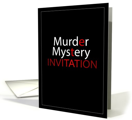 Murder Mystery Invitation card (441290)