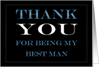 Best Man Thank You card