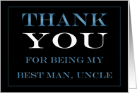 Best Man, Uncle Thank you card