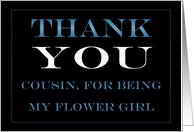 Flower Girl Cousin Thank you card