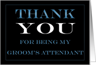 Groom’s Attendant Thank you card