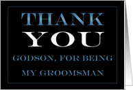 Groomsman Godson Thank you card