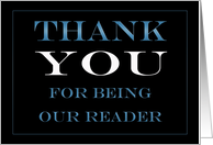 Reader Thank you card