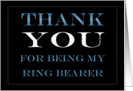 Ring Bearer Thank you card