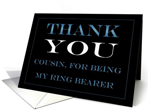 Ring Bearer Cousin Thank you card (442543)