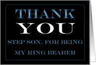 Ring Bearer Step Son Thank you card