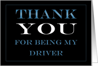 Driver Thank you card