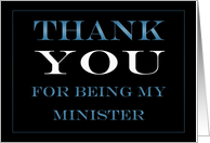 Minister Thank you card