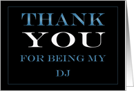 DJ Thank you card