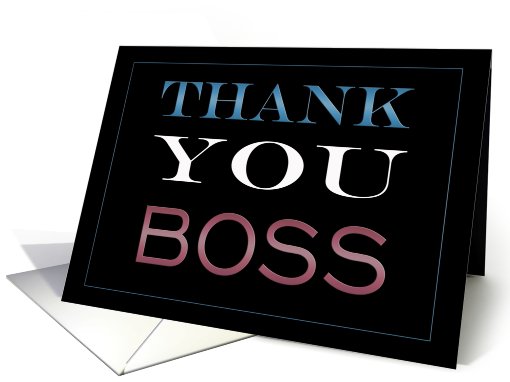 Boss Thank You card (442742)