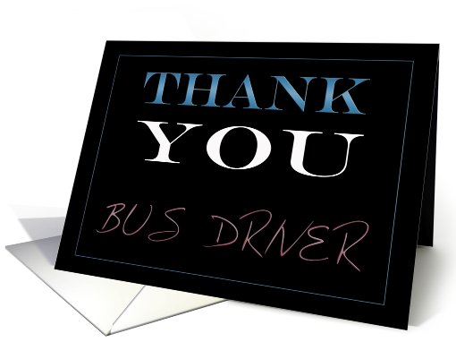 Bus Driver Thank You card (442743)