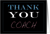 Coach Thank You card