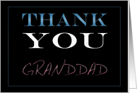 Granddad, Thank You card