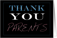 Parents, Thank You card