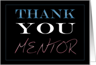 Thank You Mentor card